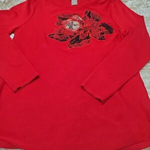 Chico's Vibrant Red Knit Top
